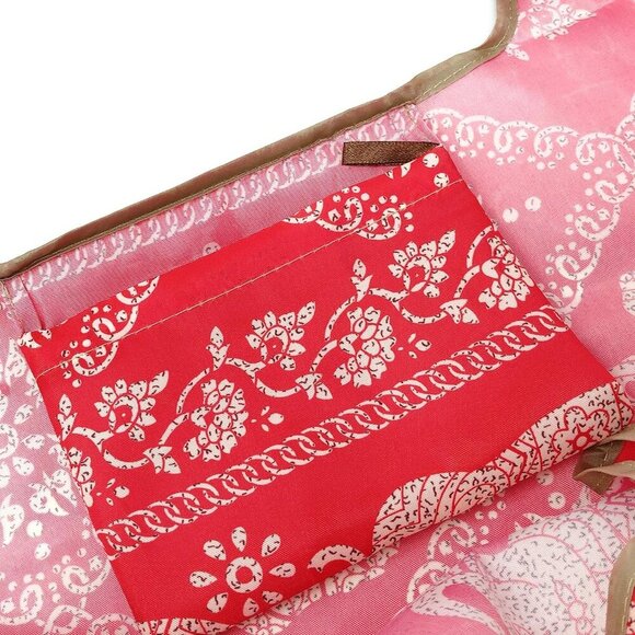 Large Foldable Nylon Reusable Tote Bag with Elephants Pattern for Shopping and T - Picture 3 of 6